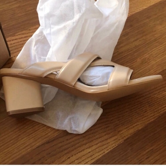 Chunky Block Heel Slip On Heels - Picture 1 of 6